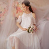 Women Sweet Palace Style Sleeping Dress Vintage Lolita Princess Sleepshirts Lace Mesh Nightgowns Nightdress Lounge Sleepwear