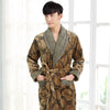 New Arrival Men Bath Robe Winter Warm Nightgown Home Kimono Flannel Sleepwear Men's Long Sleeve Bathrobes Pajama