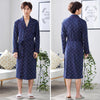 Autumn Men Cotton Robe 2019 New Kimono Bathrobe Gown Fashion Plaid Long Sleeve Sleepwear Nightgown Loose Robes Plus Size 3XL