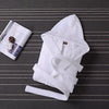Men's Bathrobe Hooded Winter Thick Warm Towel Fleece Nightwear Hotel Spa Cotton Bath robe Couples  Kimono Robe Long Nightgown