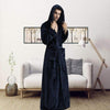 Luxurious Couple Hooded Warm Nightgown Winter New Flannel Thick Sleepwear Kimono Bathrobe Yukata Gown High Quality Sleep Shirt