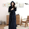 Luxurious Couple Hooded Warm Nightgown Winter New Flannel Thick Sleepwear Kimono Bathrobe Yukata Gown High Quality Sleep Shirt