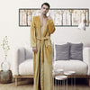 Luxurious Couple Hooded Warm Nightgown Winter New Flannel Thick Sleepwear Kimono Bathrobe Yukata Gown High Quality Sleep Shirt