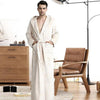 Luxurious Couple Hooded Warm Nightgown Winter New Flannel Thick Sleepwear Kimono Bathrobe Yukata Gown High Quality Sleep Shirt