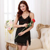 Summer long nightgown women princess Lace sleepwear lingerie satin sexy lingerie dress vintage underwear M L XL XXL ZCA-605