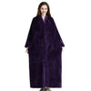 Hot Sale Flannel Warm Nightgown Long Sleeve Thick Home Gown V-Neck Lovers Sleep Shirt Loose Sleepwear Robe Dress Size M-XL