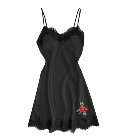 2019 Nightdress Women Sexy Lace Print Lingerie Nightwear Underwear Robe Babydoll Sleepwear New Vintage Dress Women