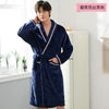 Flannel Men Winter New Thick Warm Robe Gown Loose Male Long Sleeve Sleepwear Nightgown Casual Home Dress Kimono Bathrobe Robes