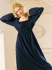 Vintage Night Dress Autumn Women Sleepwear White Cotton Homewear Square Collar Sleepdress Long Sleeve Nightgown Sleepshirts T264