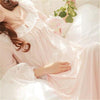 New Arrivals Lace Nightgowns Sleepshirts Solid Sleepwear Sexy Nightgown Female Soft Home Dress Vintage Long Nightgown Sexy #H101