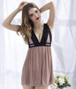 Summer  long nightgown women princess Lace sleepwear lingerie satin sexy lingerie dress vintage underwear women V neck YYC1744