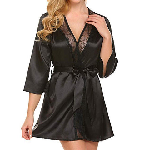 Plus Size Women Night Dress Lace Patchwork Night Gown Sexy Sleepear Vintage Long Sleeve Lingerie Nightwear Nighty Dress Clothes