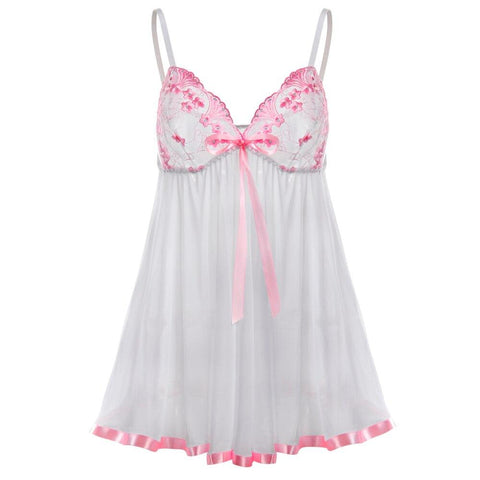 S-6XL Women Nightgown Hot Nightwear Sexy Lingerie Lace Slits Nightdress V-neck Nightie Vintage Sleepwear Robe Pijama Night Dress
