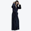Hooded Men Extra Long Flannel Couple Robe Black Lover Homewear Nightgown Spring Woman Men's Thick Warm Sleepwear BathRobes Coat