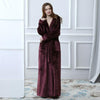 Hooded Men Extra Long Flannel Couple Robe Black Lover Homewear Nightgown Spring Woman Men's Thick Warm Sleepwear BathRobes Coat