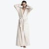 Hooded Men Extra Long Flannel Couple Robe Black Lover Homewear Nightgown Spring Woman Men's Thick Warm Sleepwear BathRobes Coat