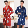 2019 New Mens Spring Kimono Robe Bath Gown Casual Silky Home Wear Male Sleep Nightgown Sleepwear Sleepshirts Pijama Mujer L-XXL