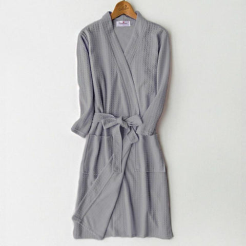 Waffle bathrobe men women cotton terry XL men's robe nightgown ladies sleepwear long soft home hotel spring summer