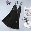 Women Nightgown Nightwear Sexy Lingerie Lace Nightdress V-neck Nightie Vintage Sleepwear Female Pijama Straps