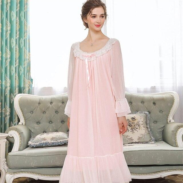 Princess Lace Sleepwear Night Dress Home Wear