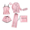 7 Pieces Sleepwear Pajamas for Women Sexy Lingerie Pajama Set Women Satin Silk Pajamas Spring Summer Autumn Soft Sleepwear