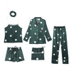 7 Pieces Sleepwear Pajamas for Women Sexy Lingerie Pajama Set Women Satin Silk Pajamas Spring Summer Autumn Soft Sleepwear