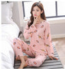 2019 Women Pajamas Sets Spring Summer Long Sleeve Thin Print Cute Sleepwear Big Girl 2pcs Pijamas Mujer Leisure Student Pajama