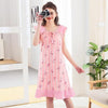 fashion cartoon print Girl Sleepwear Cotton stripe Nightdress 2019 Summer Women sleeveless Nightgown Home Wear Lovely Nightgowns