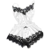 Fashion women summer 2019 Sexy Lace Sleepwear Lingerie sleeveless tops underwear set Nightdress home clothes female pajamas  red