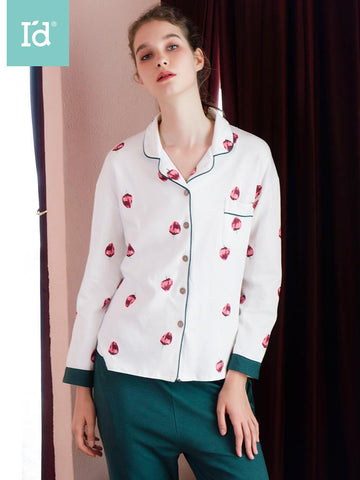 Autumn Winter 100% Cotton Women's Home service Suits Women Long johns Pajamas set Pajamas for Female Pyjamas Sleepwear