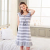 2019 Summer Women sleeveless Nightgown Home Wear Lovely Nightgowns for Women fashion print Girl Sleepwear Cotton Nightgown Shirt