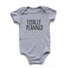 Totally Planned and Not So Much Newborn Twin Baby Clothes Summer Short Sleeved One-piece Unisex Baby Body Sleepwear
