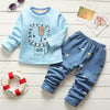 Infant baby boys pajamas clothing sets autumn winter toddler girlsl kids cotton cartoon thick clothes children warm sleepwear