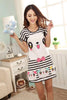 2019 new arrive women's one size sleepwear womens short sleeve loose shirt women's night cute cartoon nightgown summer dress hot