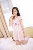 2019 new arrive women's one size sleepwear womens short sleeve loose shirt women's night cute cartoon nightgown summer dress hot