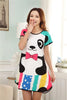 2019 new arrive women's one size sleepwear womens short sleeve loose shirt women's night cute cartoon nightgown summer dress hot