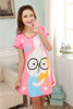 2019 new arrive women's one size sleepwear womens short sleeve loose shirt women's night cute cartoon nightgown summer dress hot