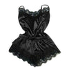 Explosive women's nightwear Simulation silk strapless cami shorts pajamas suit Large size solid lingerie Sexy lace Sleepwear