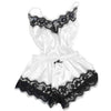 Explosive women's nightwear Simulation silk strapless cami shorts pajamas suit Large size solid lingerie Sexy lace Sleepwear