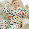Pajamas Set Women Plush Warm Sexy Autumn Winter Thick Pyjamas Flannel Home Spring  Cartoon Student Sleepwear 2Piece/Set Big Size