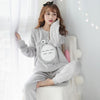 Pajamas Set Women Plush Warm Sexy Autumn Winter Thick Pyjamas Flannel Home Spring  Cartoon Student Sleepwear 2Piece/Set Big Size