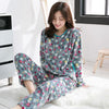 Pajamas Set Women Plush Warm Sexy Autumn Winter Thick Pyjamas Flannel Home Spring  Cartoon Student Sleepwear 2Piece/Set Big Size