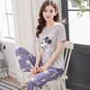 2018 new girl Short sleeved pajamas Autumn women nightwear ladies sleepwear suit cartoon lovely suit student cute home clothes