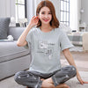 2018 new girl Short sleeved pajamas Autumn women nightwear ladies sleepwear suit cartoon lovely suit student cute home clothes