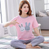 2018 new girl Short sleeved pajamas Autumn women nightwear ladies sleepwear suit cartoon lovely suit student cute home clothes