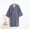 Summer New thin Robe Loose men Japanese Style bathrobe 100% cotton double deck gauze Sleepwear Sleeprobe home Wear Leisure wear