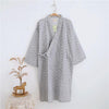 Summer New thin Robe Loose men Japanese Style bathrobe 100% cotton double deck gauze Sleepwear Sleeprobe home Wear Leisure wear