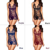 Sexy Sleeveless V-neck Nightgown Women Spaghetti Strap Lingerie Dress Lace Sleepwear Sleepshirts + G-Thong Large Size S-2XL