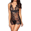 Sexy Sleeveless V-neck Nightgown Women Spaghetti Strap Lingerie Dress Lace Sleepwear Sleepshirts + G-Thong Large Size S-2XL