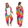 2019 Winter Christmas Kigurumi Pajama Adult Animal Unicorn Onesie Women Men Couple Pajamas Set Kegurumi Sleepwear Flannel Zipper